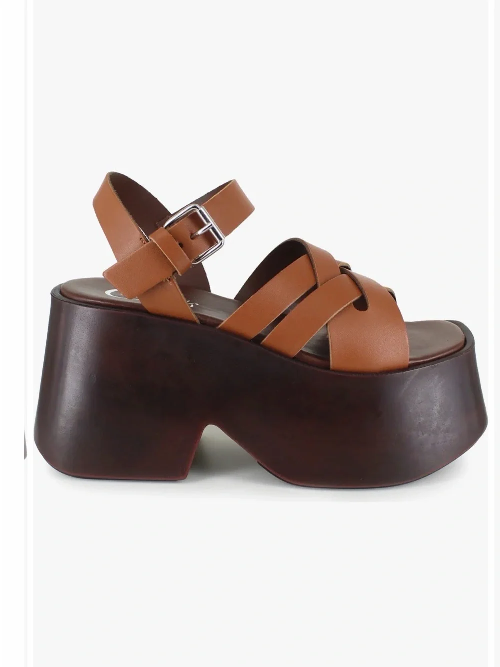 Candie’s Elisabeth Leather platform Sandal size 8